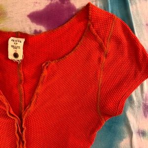 Free People Waffle Style T-Shirt